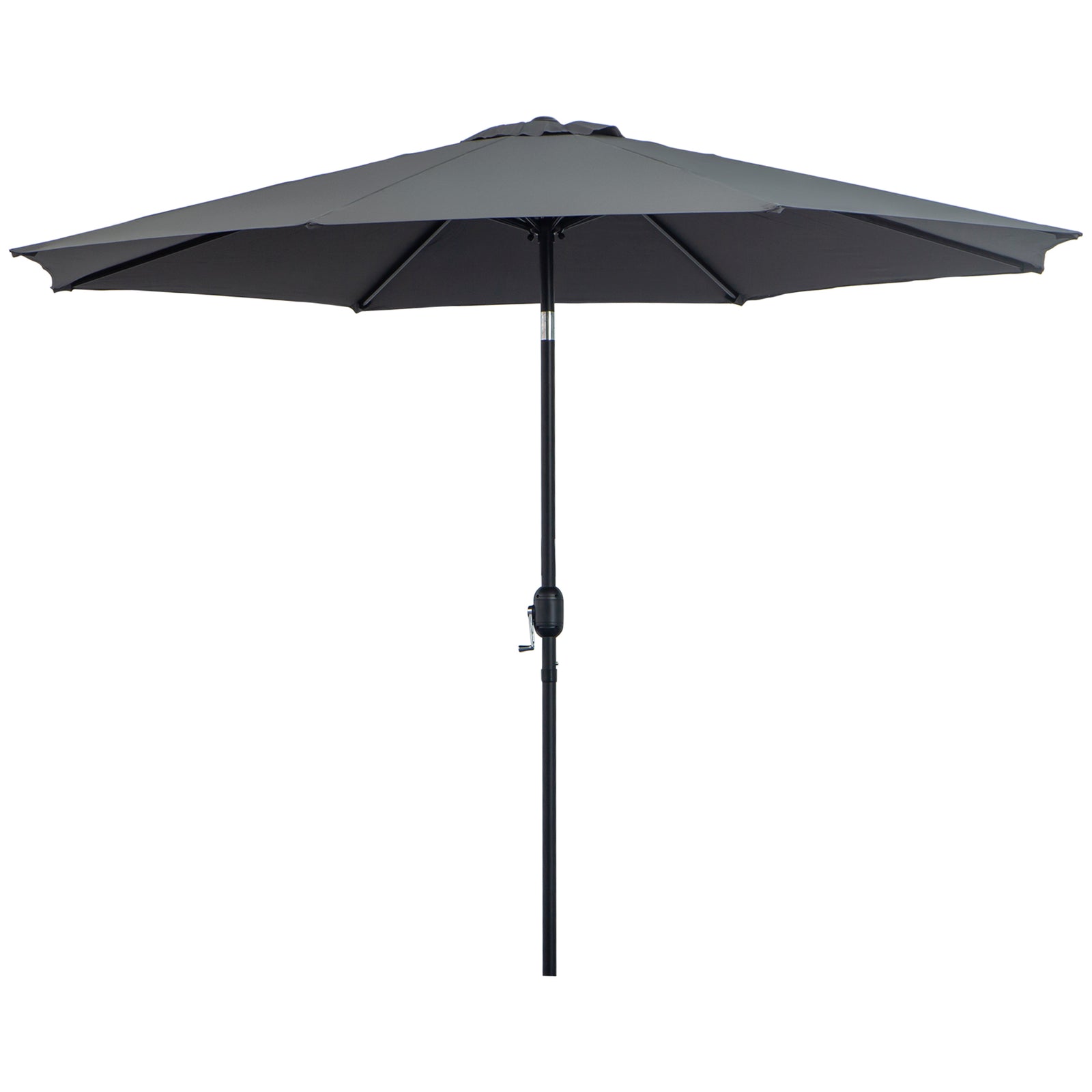 3m Patio Umbrella With Tilt And Crank | Dark Gray