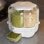 6-gird Round Cereal Dispenser Organizer For Kitchen