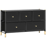 Fabric Chest Of Drawers, Pu Leather, Bedroom