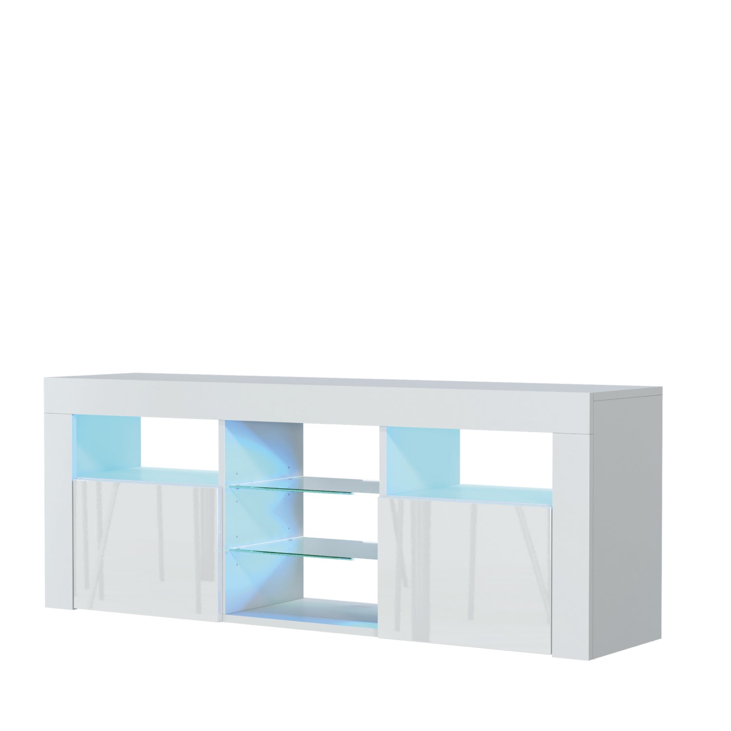 Pulse Tv Unit 145cm With Led Lights | White