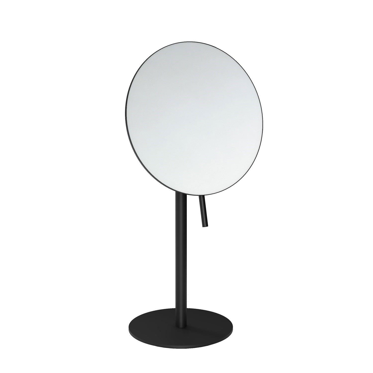 Magnifying Mirror, Freestanding, X5, Matt Black, Architect Collection