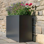 Long Zinc Galvanised Tall Trough Planter | 90cm x 30cm x 60cm | Grey