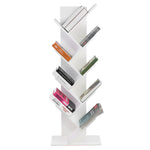 Rustic Standing Tree Bookshelf Wood Display Rack Height 132cm
