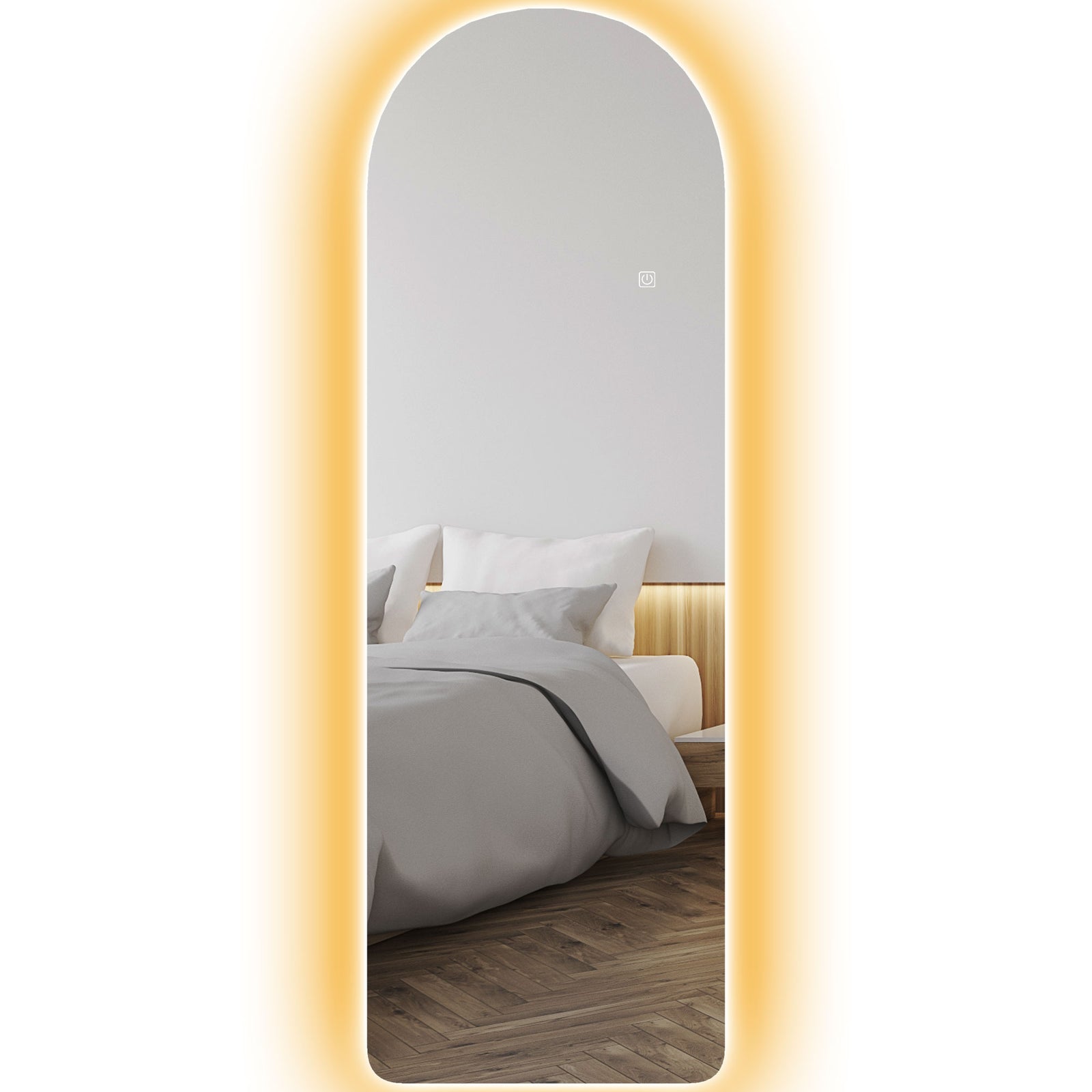 Full Length Wall Mirror, Dimming, 3 Colour Adjustable