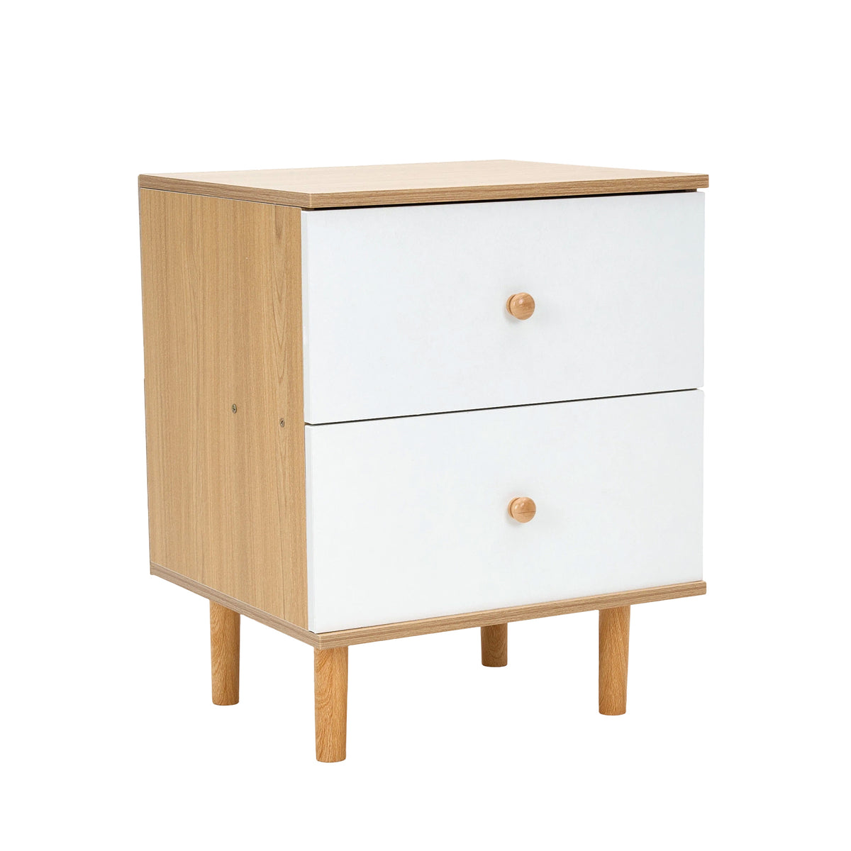 Breeins Dual-drawer Bedside Table Nightstand