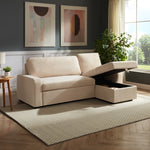 Coeburn Reversible Corner Sofabed With Storage | Cream