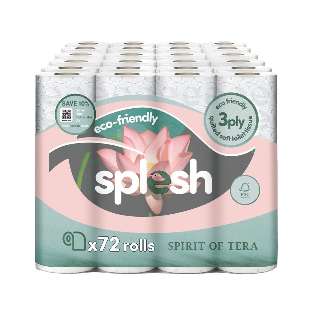 Toilet Roll, Spirits Of Terra – Quilted Soft 3-ply Tissue | Set of 72 | White