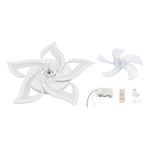 White Petal-shaped Ceiling Fan Light 27.1 Inch Led With 3-color Dimming, Reversible Quiet Motor, 6-speed, 2.4g App Control & Sleep Timer