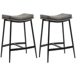 Upholstered Barstools Curved Seat Set Of 2