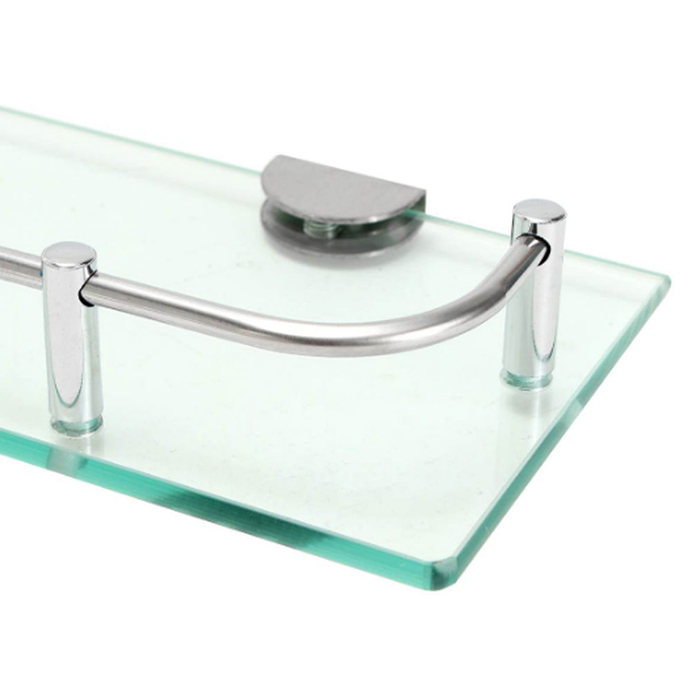50cm Shelf Tempered Glass 6mm Thick Storage Organizer Wall Mounted Bathroom