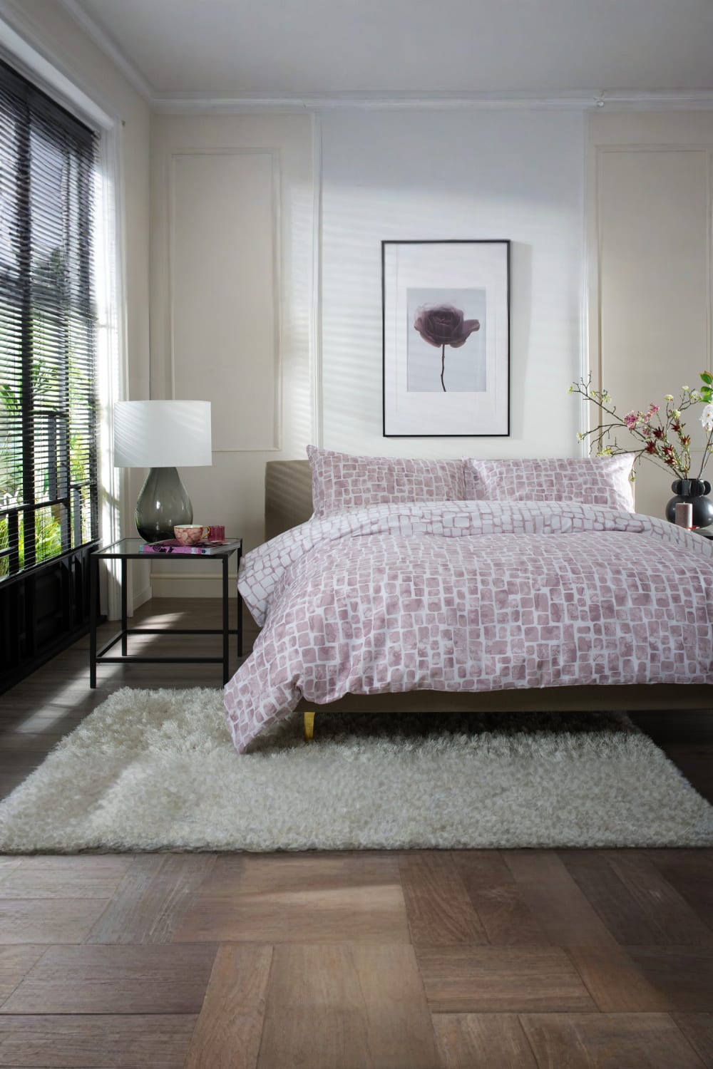 Tulle Extrasoft 100% Cotton Duvet Cover Set – Soft & Breathable Bedding | Double | Pink