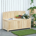 Wood Storage Bench For Garden Seating