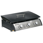 Gas Plancha Grill, 3 Burner, 22.5kw | Black