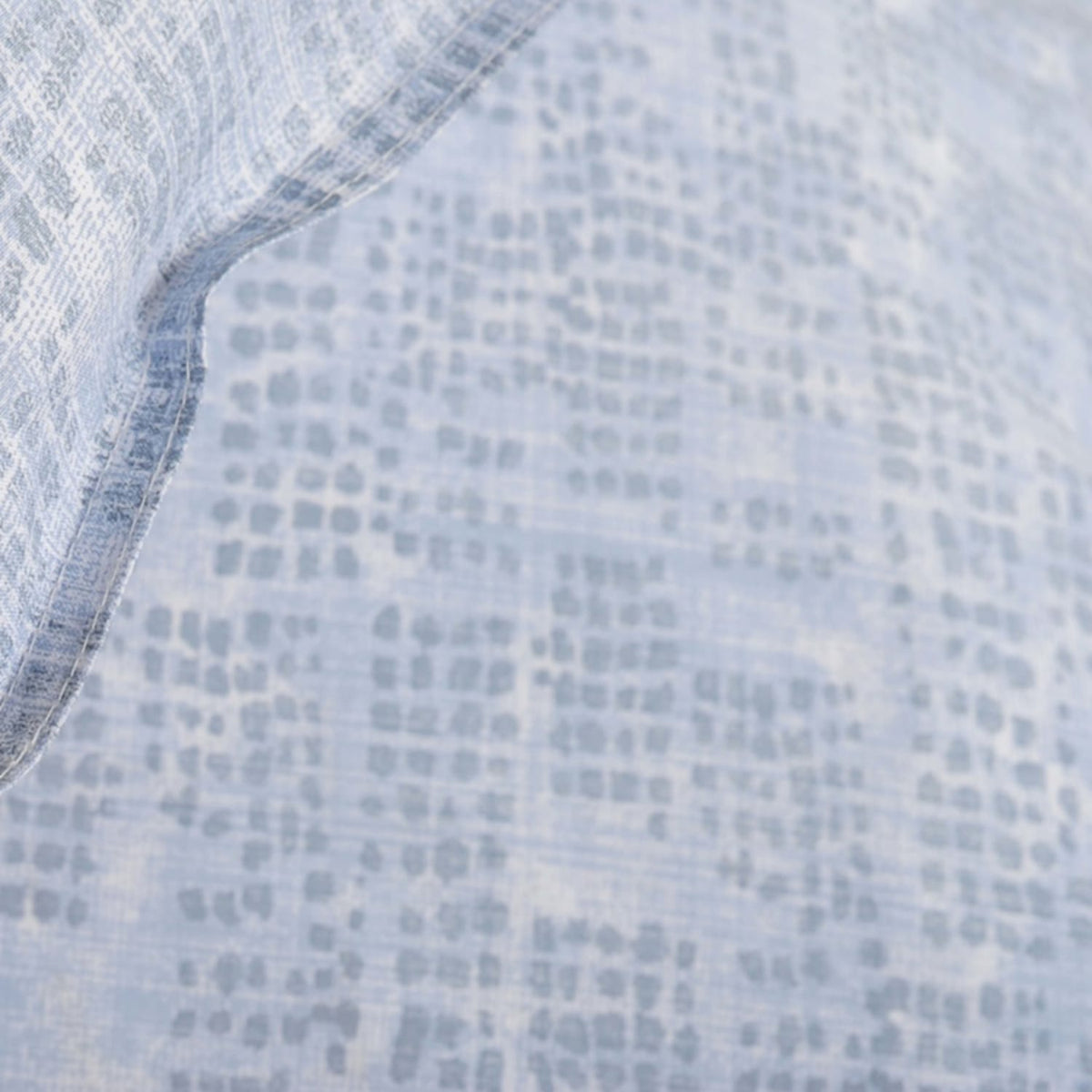 Blue Broken Texture Cotton Printed Duvet Cover Set | Super King | Blue