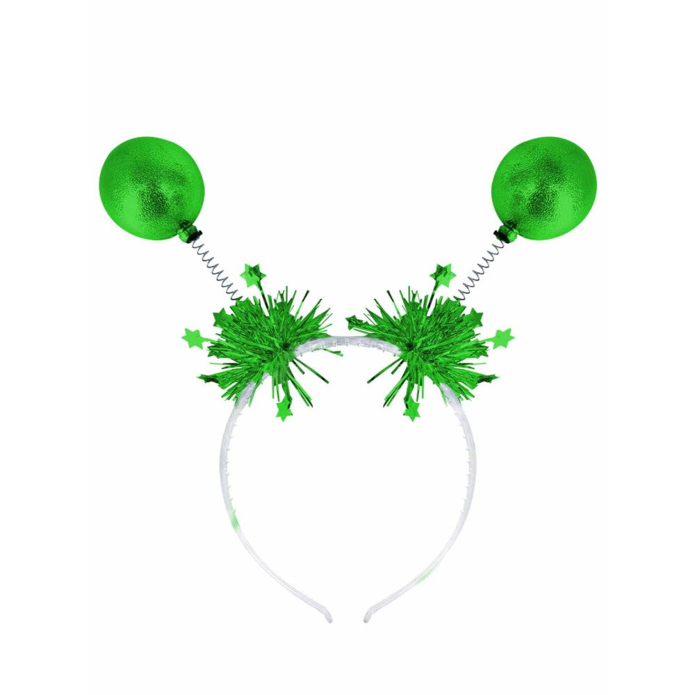Green Metallic Ball Bopper Headband