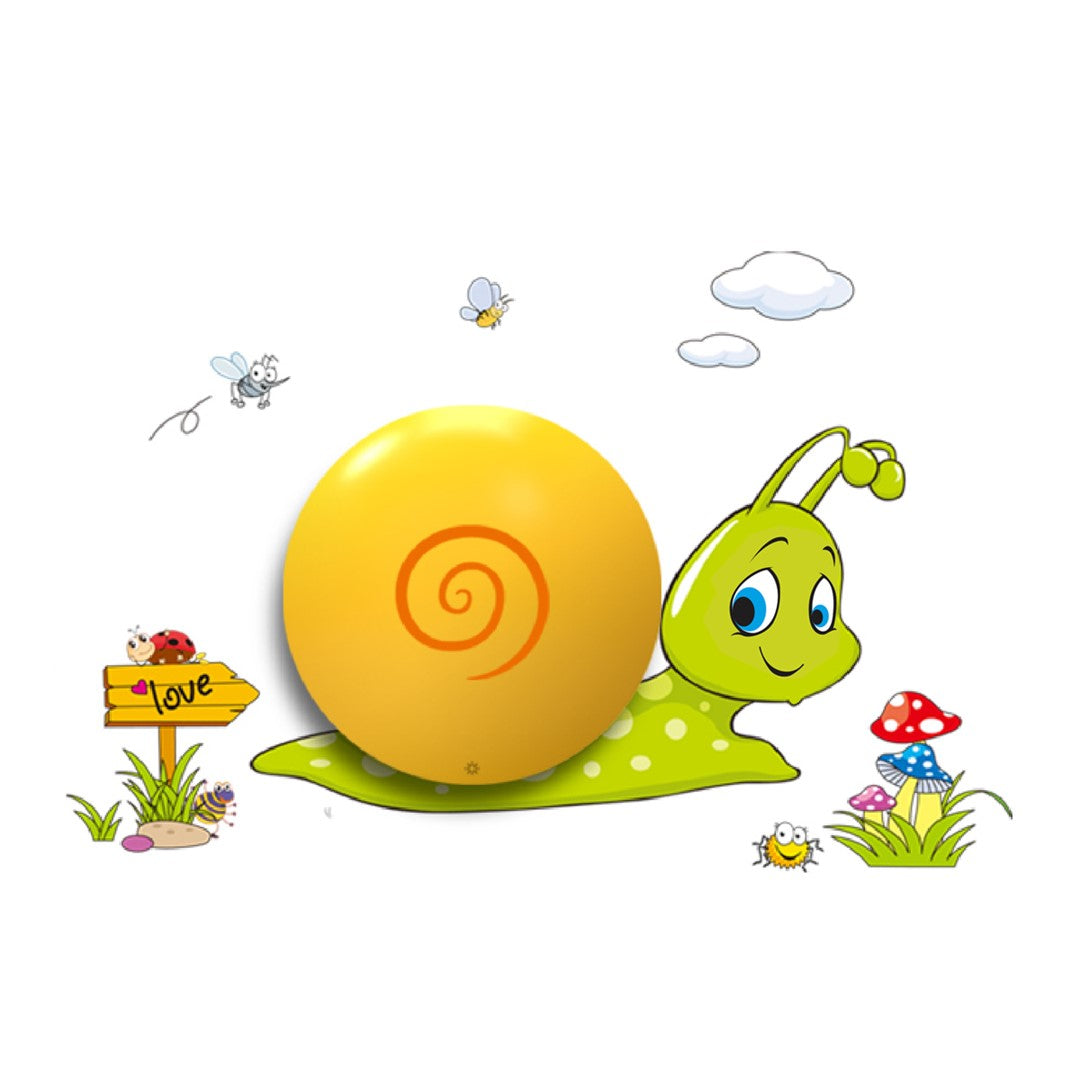 Snail Led Childrens Lamp Charming Fun Night Light Ultra Low Consumption 0.6w Colourful Wall Decals Create A 3d Effect
