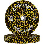 Olympic Weight Plates Set, Solid Rubber, 2x15kg, 2"/5cm Hole | Yellow