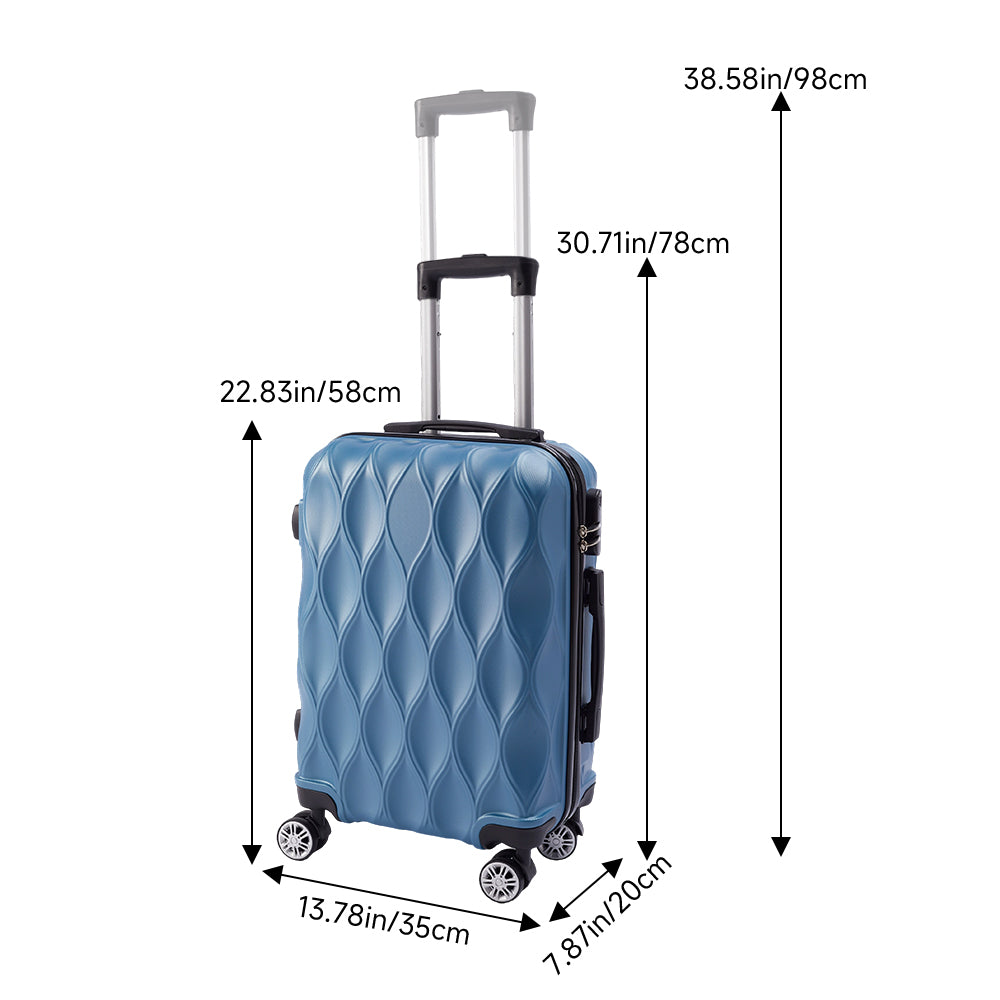 20 Inch Hard Shell Travel Suitcase | Blue