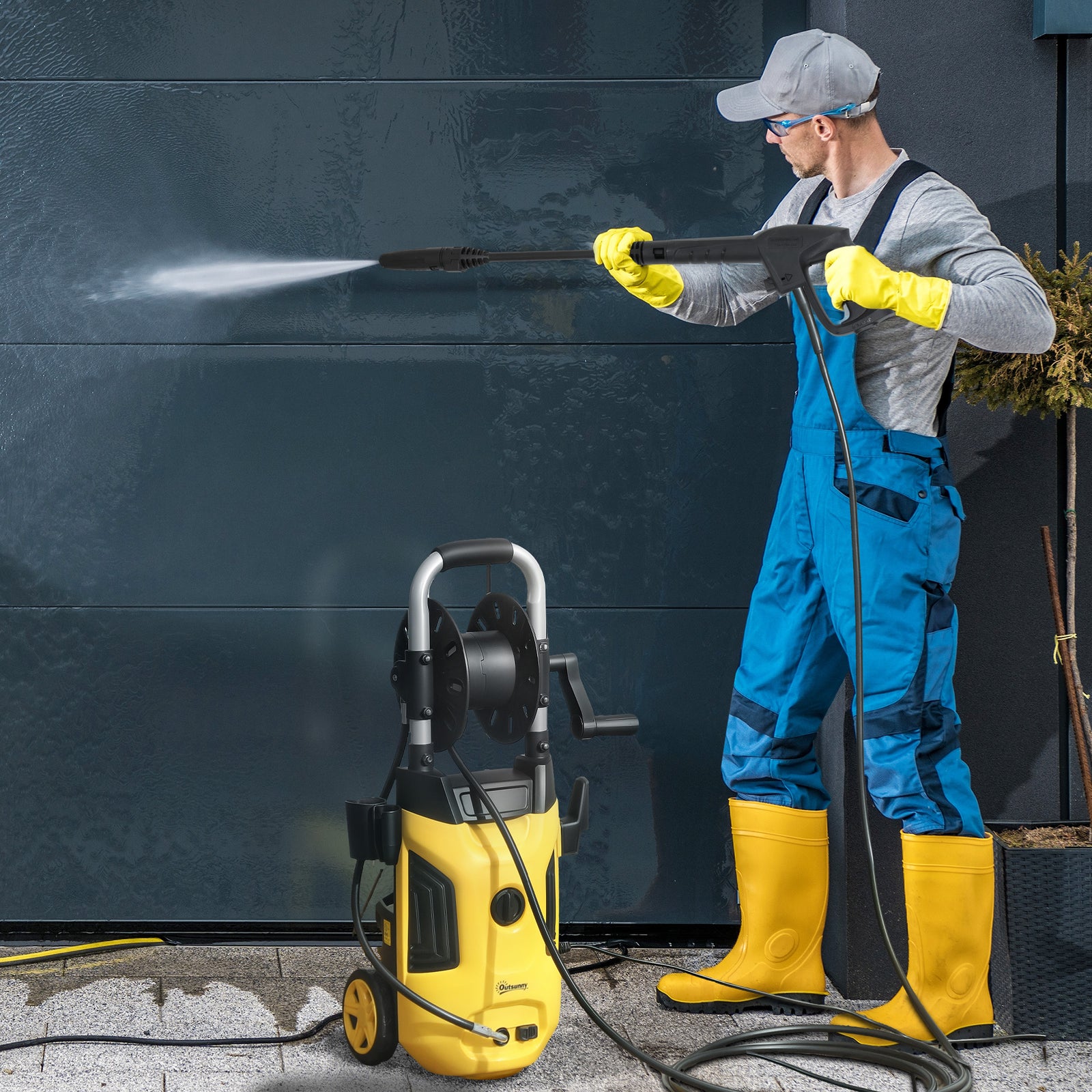 1800w Pressure Washer W/ Reel | Yellow