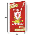 Liverpool FC Dad Birthday Card Official Product