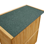 Outdoor Solid Wood Storage Cabinet Garden Tool Shed