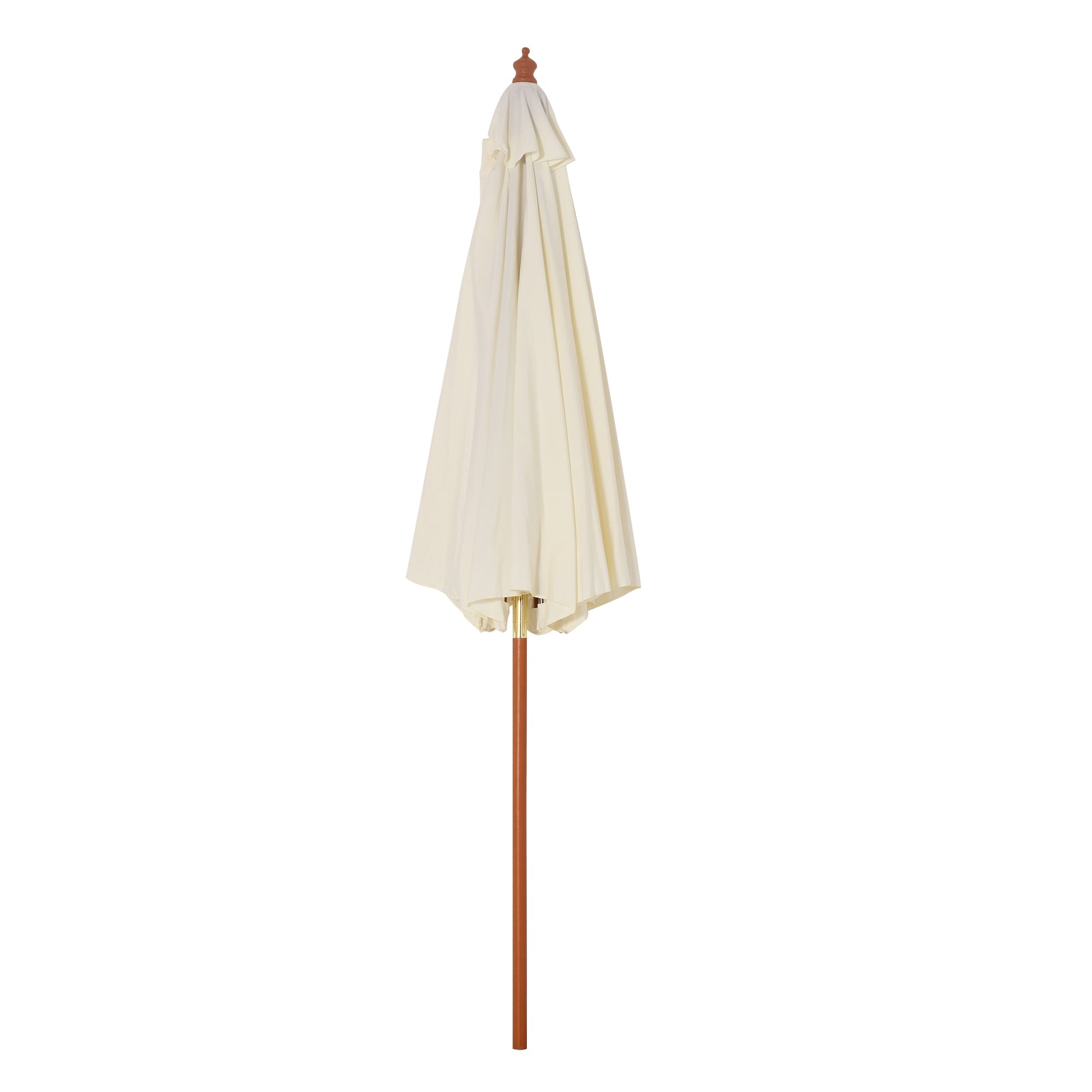 2.5m Wooden Garden Parasol Sun Shade | White