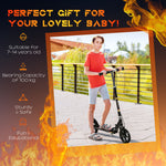 Foldable Kick Scooter For Kids W/ Adjustable Height, Break, Big Wheels