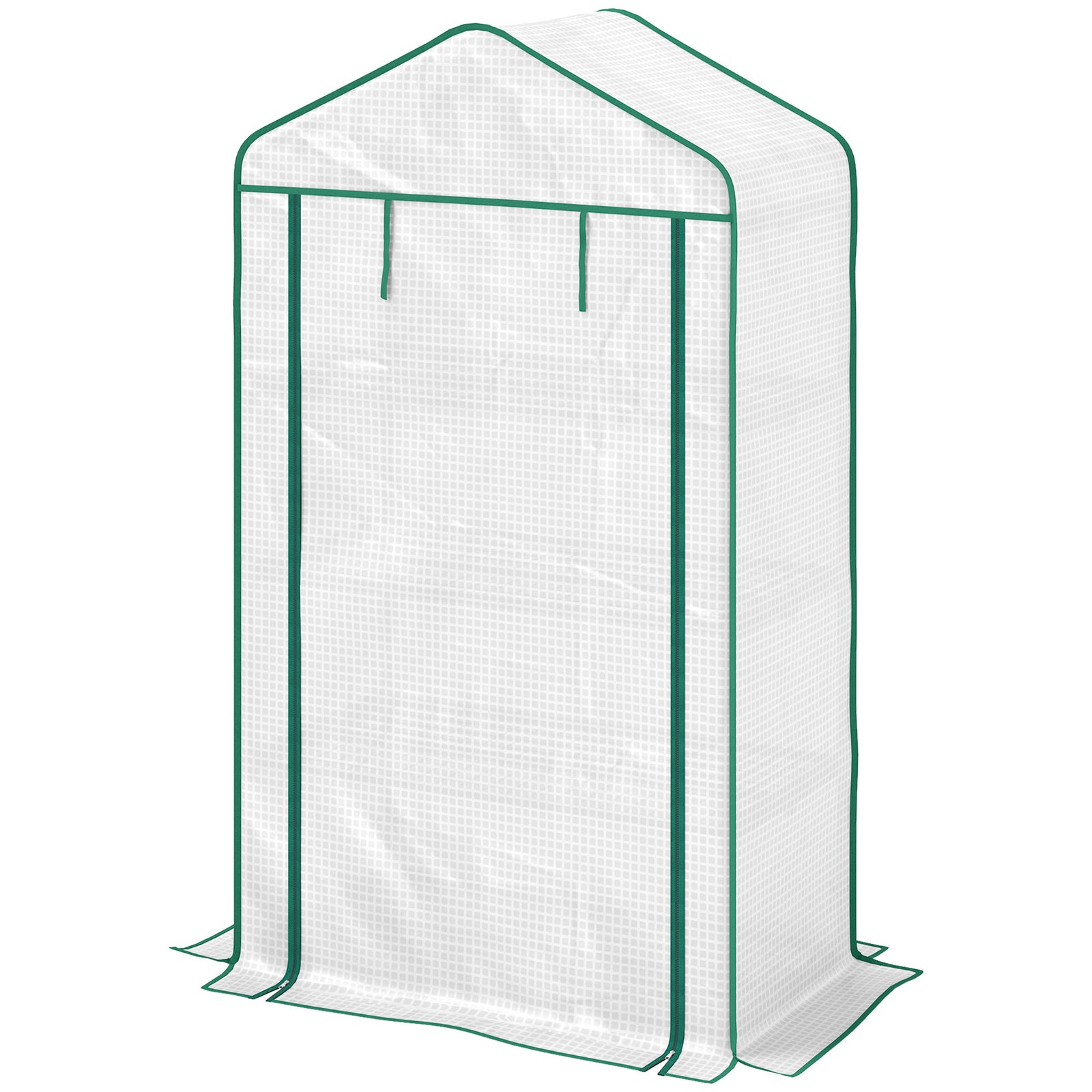 90 X 49 X 160cm Portable Mini Greenhouse With Shelves | White