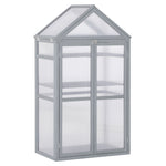 80x47x138cm Wooden Cold Frame Greenhouse