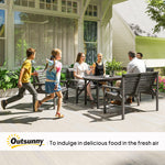 5pc Patio Dining Set Wooden Table And Chairs W/ Umbrella Hole