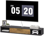HOMCOM 120 Cm Floating Tv Unit With Storage Entertainment Media Console Grey