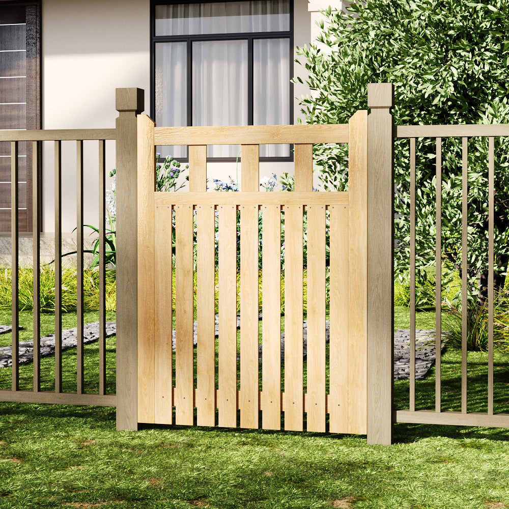 90/120cm Wx120cm H Outdoor Wooden Garden Gate Fence Door | 90cm | Natural