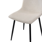 Corduroy Upholstered Dining Chairs | Set-of-2 | Beige