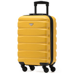 55x35x20cm Cabin Carry On Suitcase Hard Shell Overhead Luggage 100+ Airlines Approved | Cabin | Yellow & Black
