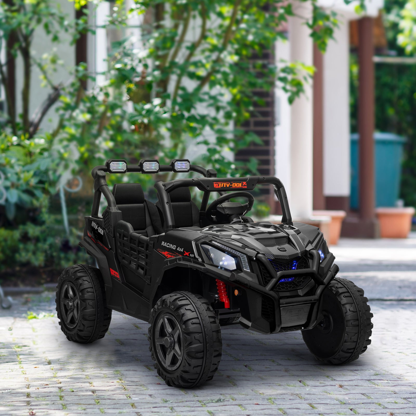 Aiyaplay 2 Seater 24v Kids Electric Car W/ Remote Control | Black