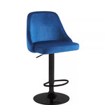 HYGRAD BUILT TO SURVIVE Set Of 2 Breakfast Velvet Bar Stools Swivel Gas Lift Rest Chair Kitchen Barstool