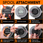 20v 2 In 1 Electric Cordless Grass Strimmer Garden Grass Cutter Trimmer Battery & Charged Included | 2 Batteries + 1 Charger | Grey