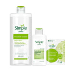 Simple Micellar Water 400ml Moisturiser 125ml & Sheet Mask Bundle