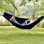 Barbados Black Double Cotton Traditional Garden Hammock With Bag