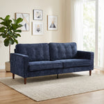 HOMCOM 3 Seater Sofa With Button Tufting Wood Legs