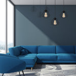 Colin Black Pendant Lamp 3xe27 Hand Made Matt Black Cage Style Lamps Creating Industrial Chic