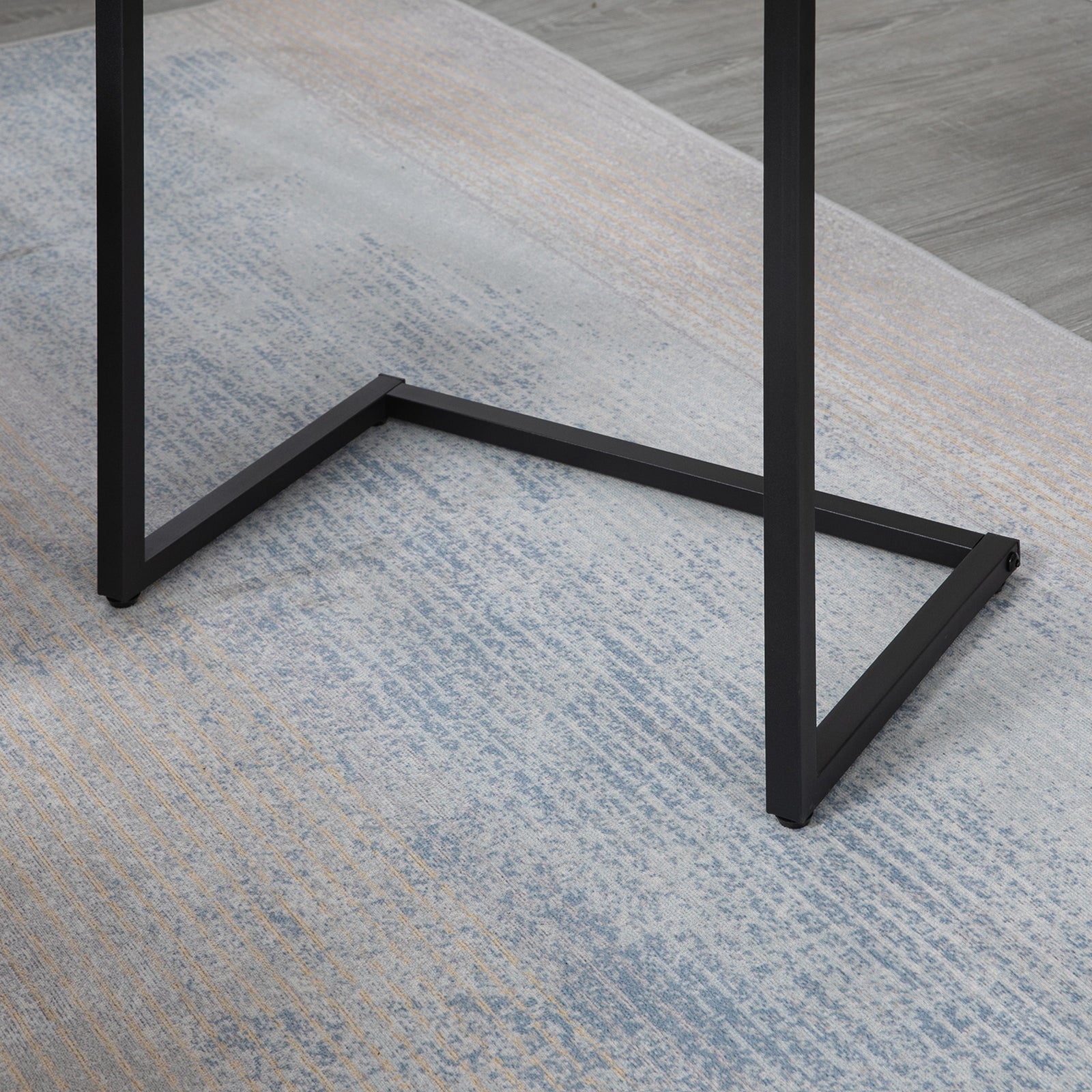 C-shaped Nesting Tables, Set Of 3, Rustic Brown