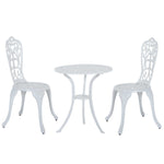 3 Pieces Antique Garden Bistro Set For 2 , White