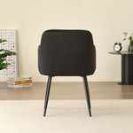 Stylish New York Dining Table Set With 4 Charlotte Velvet Chairs | Black