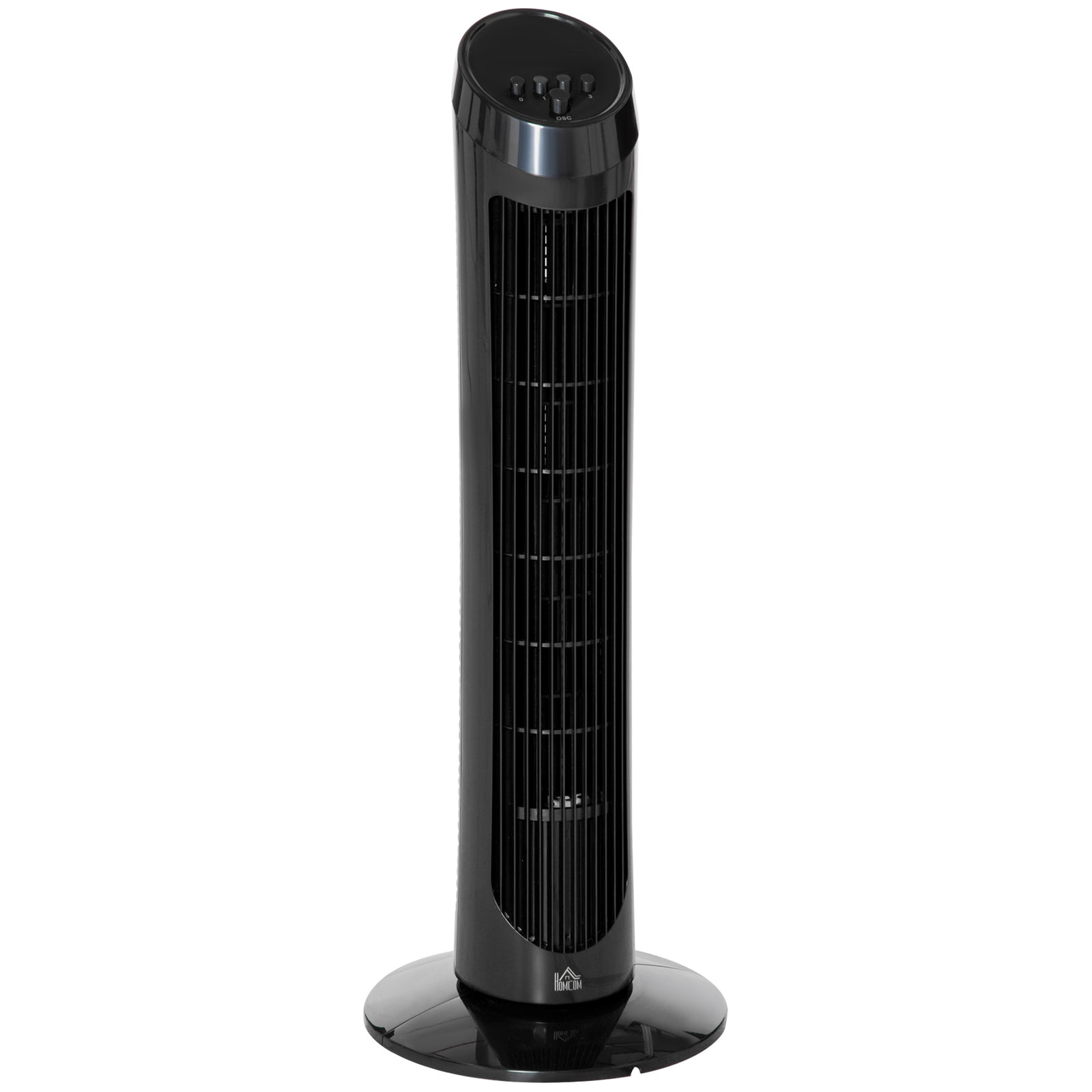 30" Tower Fan Noise Reduction Wind 3-level Cool Abs | One Size | Black