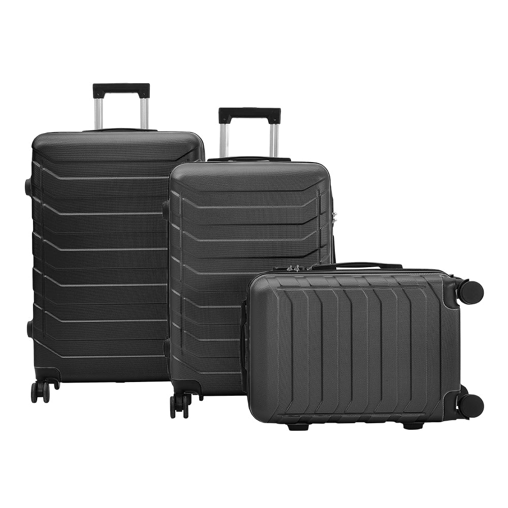 Rolling Hardshell Luggage Travel Suitcase 24" | Black