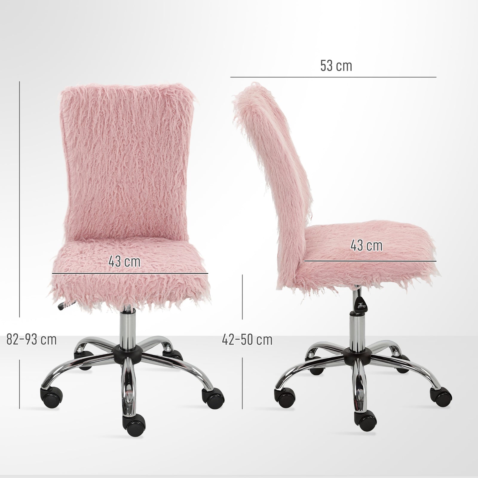 Vanity Chair, Swivel Computer | Pink