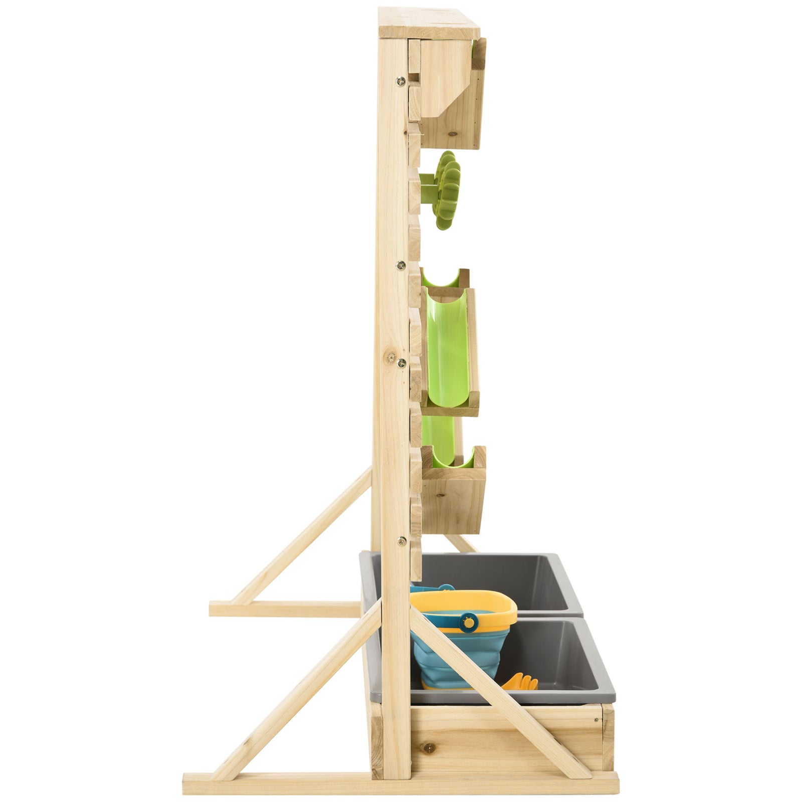 Kids Running Water Playset W/ Sink Toys, Water Carts, Tracks