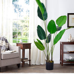 160cm/180cm Tall Artificial Banana Leaf Tree Faux Large Plants In Pot | Large