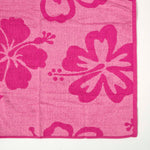 HOMESCAPES Pink Flower 100% Recycled Cotton Beach Towel